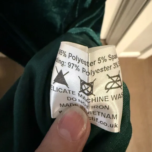 Modcloth Deep Green Velvet Midi Dress - Picture 8 of 9